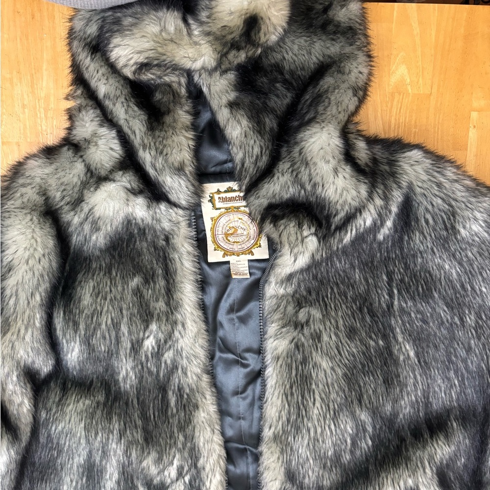 Stylish fur coat gently used and warm!